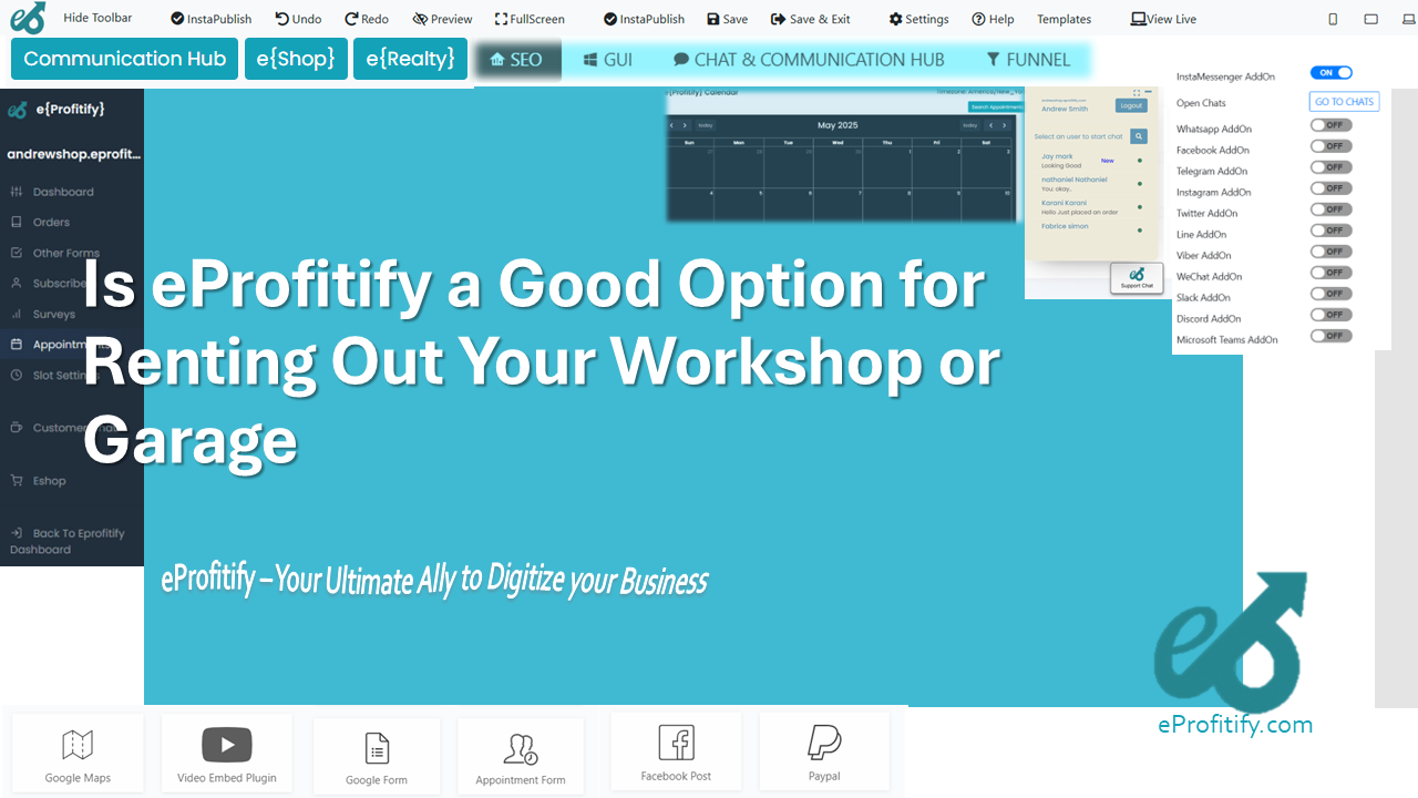 Is eProfitify a Good Option for Renting Out Your Workshop or Garage
